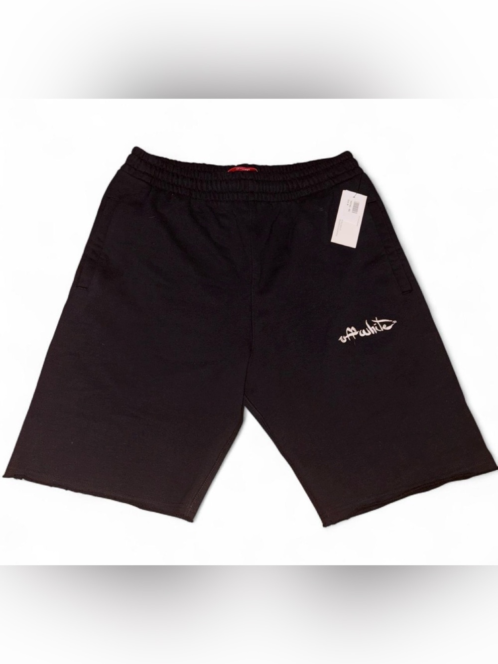 Off-White Men’s Medium Black Script Logo Shorts with COA ❤️❤️ NWT